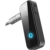 (Upgraded) Ankilo Aux Bluetooth 5.4 Adapter for Car, 2 in 1 Bluetooth Receiver Transmitter, Suitable for Cars, TV, Speakers, Stereo Systems and Headphones