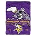 Northwest NFL Minnesota Vikings Unisex-Adult Raschel Throw Blanket, 60