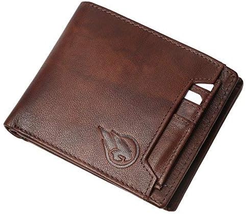 Ruge Genuine Leather RFID Blocking Men's Wallet - Antique Brown