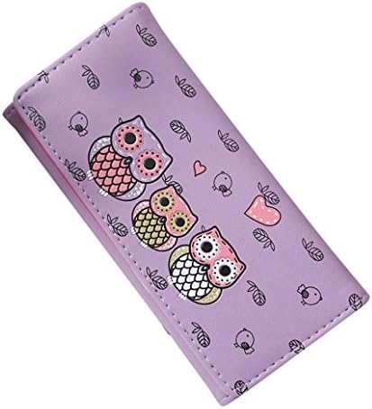 LLguz Women Fresh Fashion Retro Owl Printing Long Wallet Coin Purse Card Handbag