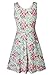 Womens Casual Fit and Flare Floral Sleeveless Party Evening Cocktail Dress