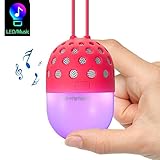 LIGHTSTORY Mini Speaker with Colorful LED Light, for Kids Boys Girls (Red)