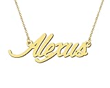 Aoloshow 18k Gold Plated Alexus Name Necklace