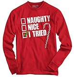 Classic Teaze Tried Christmas Santa Claus Winter Holidays Snow Candy Cane Long Sleeve Tee