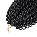 10Inch Marelybob Kinky Curly Crochet Braids Twist Hair 24Strands Afro Curly Weave Braiding Hair Synthetic Hair Extensions (10inch, 1B)
