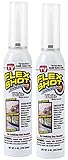 Flex Shot Rubber Adhesive Sealant Caulk, 8-oz, White (2 Pack)(Mildew Resistant)