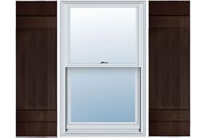 Builders Choice EVB14039BR Shutters, 14" x 39", Brown