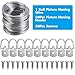 Paxcoo Picture Hanging Kit Including 50 Pcs D-Ring Picture Hangers with Screws and 100 Feet Picture Hanging Wire, Supports up to 30 lbs