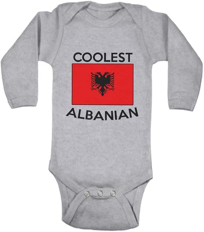 Baby Long Sleeve Bodysuit Coolest Albanian Countries Boy