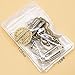Chris.W Overall Buckles Suspenders Replacement Buckle with Rectangle Buckle Sliding & No-Sew Buttons for 1.25 Inch Straps, Pack of 2 Sets Nickel and 2 Sets Antique Brass