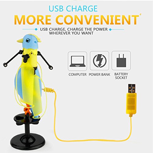 Besde Toy | Helicopter |Induction Bird | Sound Flying Toy Gift | LED Barking |Sensing ToyToy (yellow, Induction Birdie)
