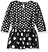Limited Too Baby Girls' Long Sleeve Hearts and Dots Knit Dress, Black, 24M