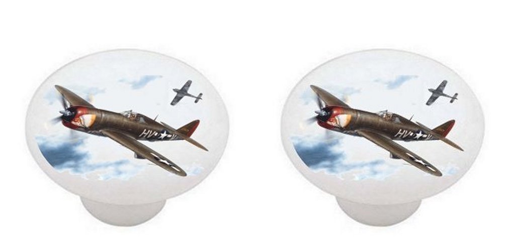 Amazon Com Set Of 2 Knobs Airplanes Little Chief Airplane