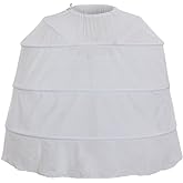 DUNHAO COS Women's White Crinoline Pannier Underskirt Victorian Dress