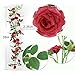 AmyHomie 3 Pack Artificial Rose Garlands,Silk Fake Rose Vine Flowers Plants for Home Hotel Office Wedding Party Garden Craft Art Decor(Big Flowers) (red)