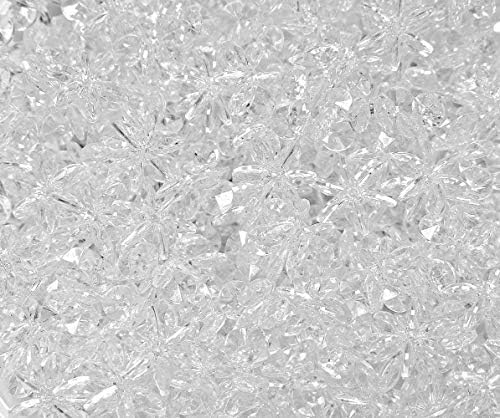 Crystal Clear 18mm Starflake Sunburst Craft Beads 135pc