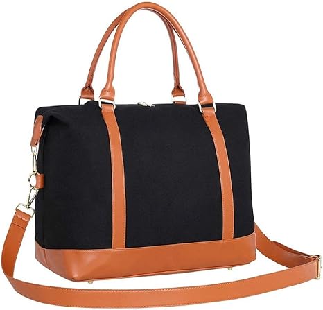 leather weekender bag with trolley sleeve