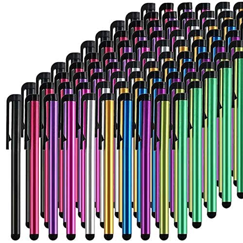 Photo 1 of Stylus Pens for Touch Screens, 100 Pieces Universal Colorful Long Metal Stylists Pack for iPad, iPhone, Android, Galaxy, Chrome Book, Tablets, Assorted Colors All Devices - 4"