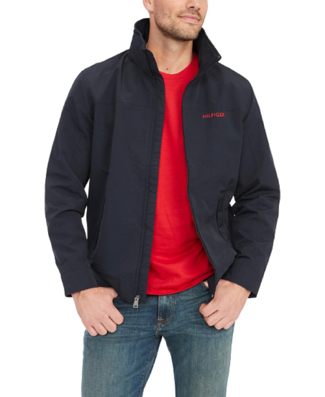 Tommy Hilfiger Men's Lightweight Waterproof Regatta Bomber Jacket Image