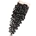 VRHOT 12 inch Lace Closure Deep Wave 4x4'' Free Part Lace Closure Brazilian Virgin Remy Human Hair 100% Unprocessed Natural Color Soft Silky Hair Products for Black Women 8''-20'' (12 inch)