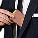 MINICAT Leather Oxford Series Front Pocket Slim Wallets For Men With FRID Blocking(Black-Tan)