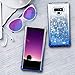 Ruky Galaxy Note 9 Case, Galaxy Note 9 Glitter Case, Gradient Quicksand Series Reinforced Corners TPU Bumper Cushion Protective Shockproof Bling Heart Liquid Case for Galaxy Note 9 - Gradient Azure