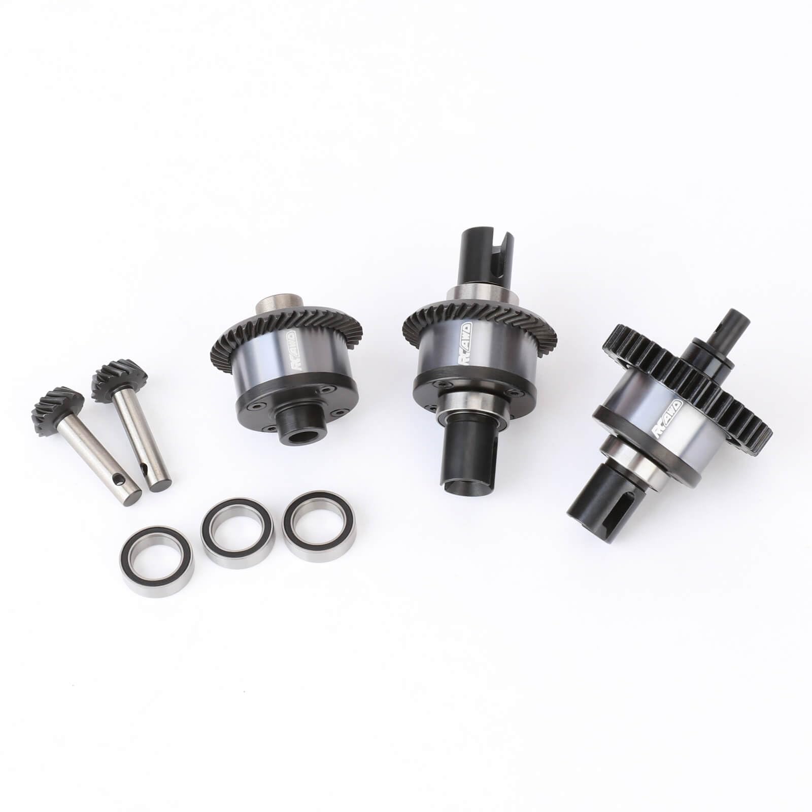 Photo 1 of RCAWD Steel Front Rear Center Differential Diff Gear Set for Losi 1/10 Ford Raptor Baja Rey Hammer Rey Series Upgrades Part