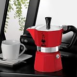Bialetti Moka Express 6 Cup Red Aluminum Stovetop Coffee Pot view 2