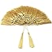 VAPKER 100 Pieces Light Gold 13cm/5-Inch Silky Handmade Soft Tassels Floss Bookmark Tassels with 2-Inch Cord Loop for Jewelry Making, DIY Projects, Bookmarks