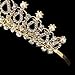 Sppry Women Tiara with Comb - Pearl Crystal Crown for Bridal Queen Princess Girls at Wedding Birthday Pageant (Gold)