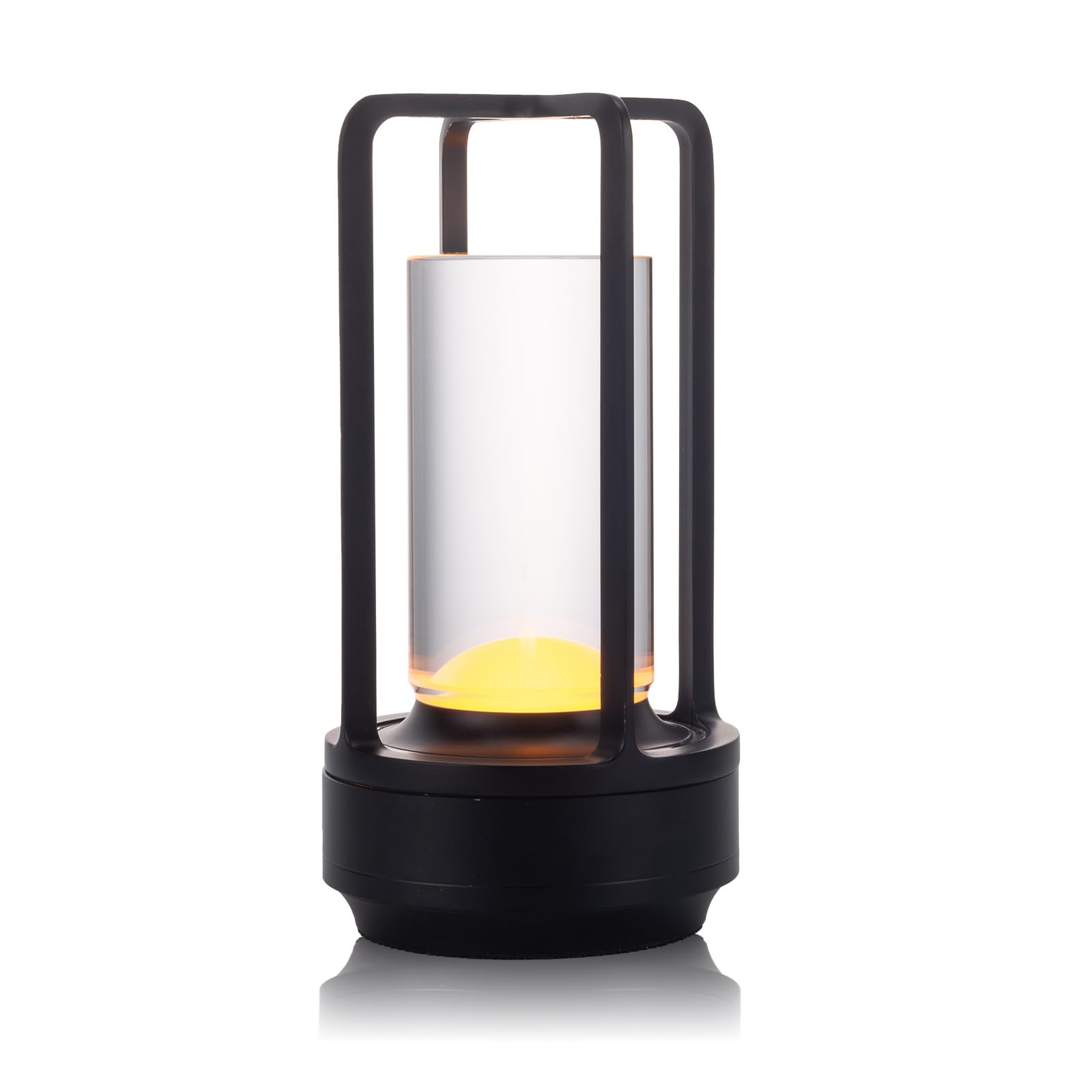 Photo 1 of MKIIACH Rechargeable Cordless LED Table Lamp - Waterproof Portable Touch Dimmable Desk Light for Outdoor, Camping, Patio, Bedroom, Living Room - Night Light with Long Battery Life (Black)
