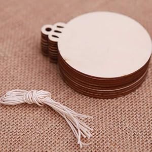 WZhen Decoratie Houten Kerstboom Hanger Voor Scène Lay-Out 10Pcs – Houten Kerstbal