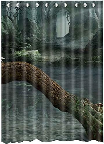 Gothic Forest Shower Curtain,water and dirtyproof-66"x 72"