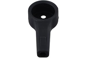 EPDM Rubber Scuba Pressure Gauge Protector Cover for 5 cm Diameter Diving Gauges, 12 cm Length, White or Black(Black)