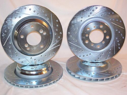2006 thru 2010 BMW M5 E60 Front & Rear Brake Disc Rotors +Ceramic Pads