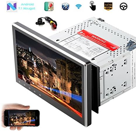 Eincar 10.1" Universal Android 7.1 System 2GB Car Stereo Head Unit Double Din Car GPS Navigation Bluetooth Radio Audio System Support Mirrorlink DVR WiFi USB SD OBD2 3G/4G SWC with Backup Camera