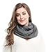 Bellady Winter Soft Pullover Knit Infinity Scarf Beanie Hoodie Scarf, Gray, One Size