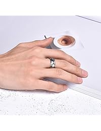 King Will TYRE Men's 8mm Tungsten Carbide Ring Wedding Engagement Band Matte Brushed Finish Lines