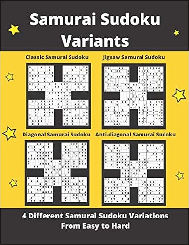 samurai sudoku variants 4 different types of samurai sudoku puzzles easy to hard overlapping sudoku somatomint 9798653876646 books amazon