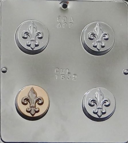 Fleur de Lis Cookie Sandwich Chocolate Candy Mold 1632