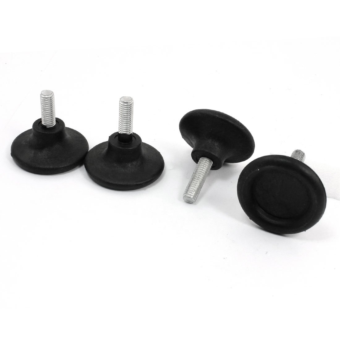 Sourcingmap 4 Pcs 45mm Length 8mm Adjustable Threaded Cabinet Table Bed Glide Feet