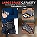 Pofomede Genuine Leather Belt Pouch Case with Belt Clip for iPhone 11 Pro Max, iPhone Xs Max 7 Plus 8 Plus 6s Plus, Small Crossbody Purse Bag Waist Cell Phone Holder（Black）