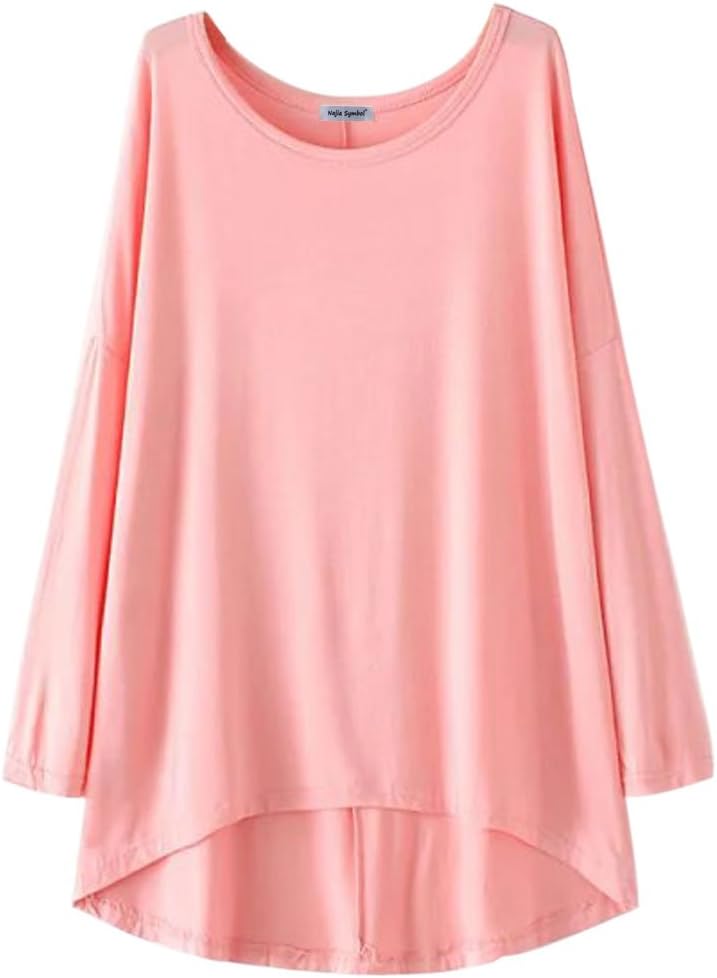 Najia Symbol Womens Long Sleeve Micro Modal Strech T-Shirt Showomen359