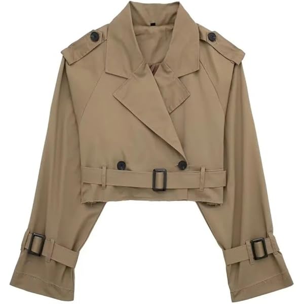 ジャケット・アウター L'Or Cropped Trench Jacket Peep Your New Forever Jacket: The Cropped Trench Coat - The Mom Edit