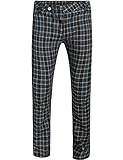 SSLR Men's Plaid Casual Long Pants