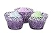 BETOP HOUSE Vine Lace 50-Piece Cupcake Wrappers, Purple