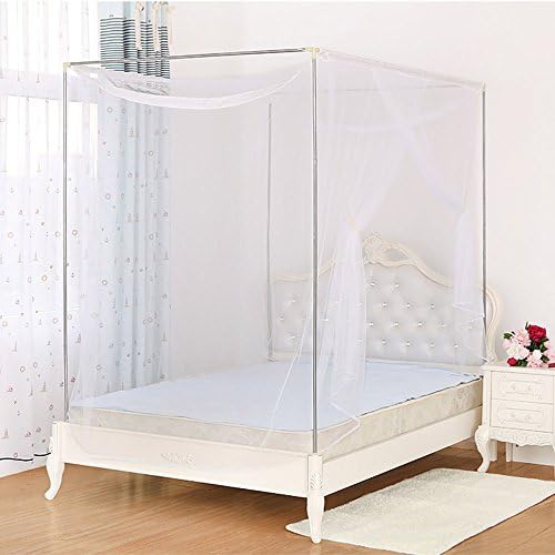 HTLL Queen Size Mosquito Net for Double Bed Keep away Insects &amp; Diseases—Perfect for Indoors and Outdoors, Compact and 350G Weight.(White)