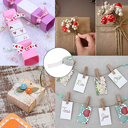 Hapy Shop 6 Rolls Double Sided Tape Strong Adhesive Sewing Tape, 3 Different Width 2 Sided Tape for Crafts, Card Making,School Stationery Supplies,32 Yards Each roll (Width: 6mm/ 9mm/ 12mm/ 15mm)
