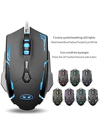 MageGee RGB   Ratón con teclado para videojuegos con cable y retroiluminación LED y 7 colores para ordenador portátil
