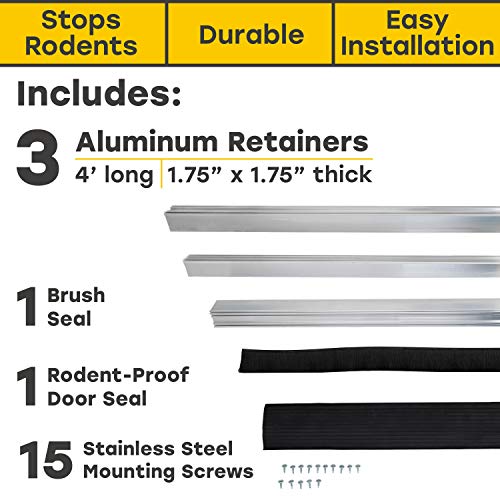 Xcluder 162974 X2 Rodent Proof Garage Door Seal Kit; 12 Ft. x 1.75In
